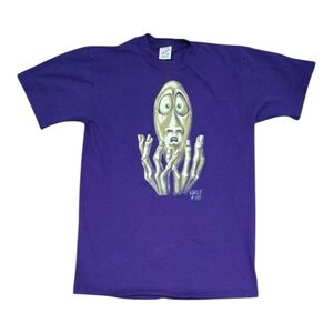 Vintage Art Shirt Faces Fear Fight Or Flight 90s Art Show Medium